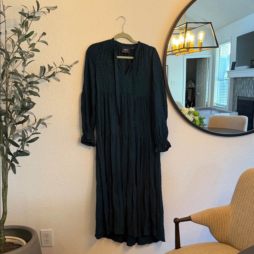 Maeve by anthropologie Dark Green Long Sleeve Dress